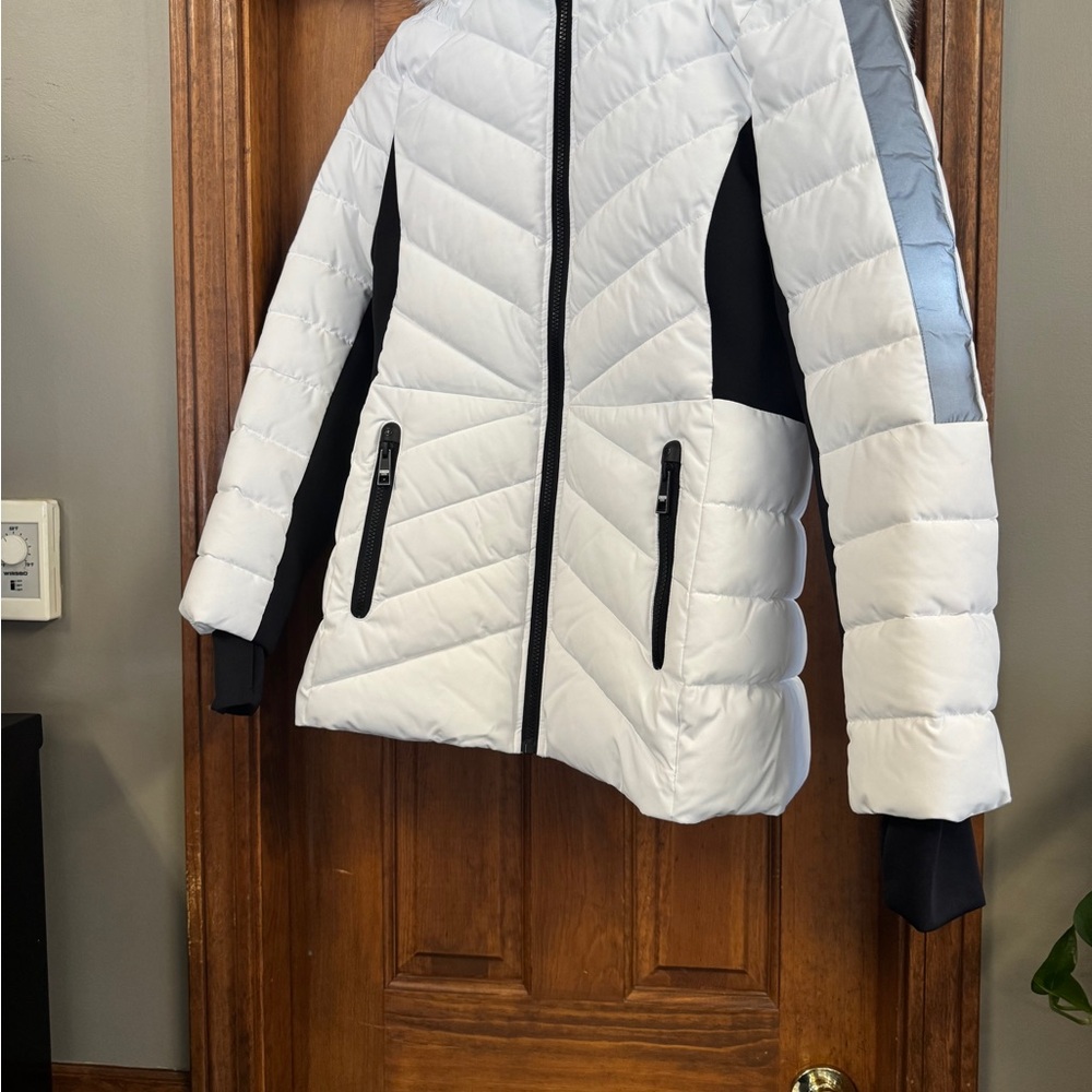 Michael Kors White and Black Puffer Jacket